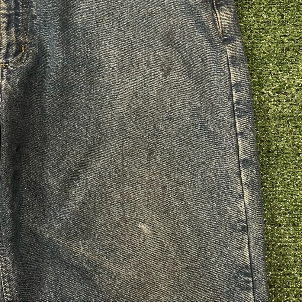 Carhartt Jeans Mens 40x32 Relaxed Flannel Lined Dark Wash Work Denim B172
